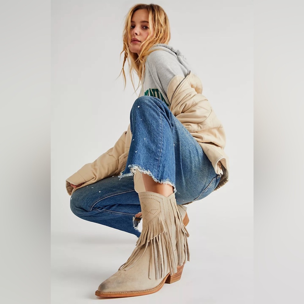 Free People Lawless Fringe Western Boots View 4